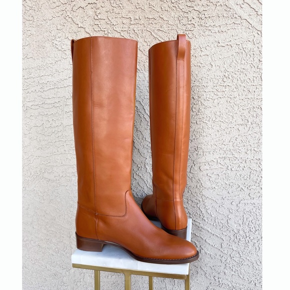 J. Crew Shoes - J. CREW NWOT Cognac Tan Classic Tall Leather Riding Boots Sz 9.5